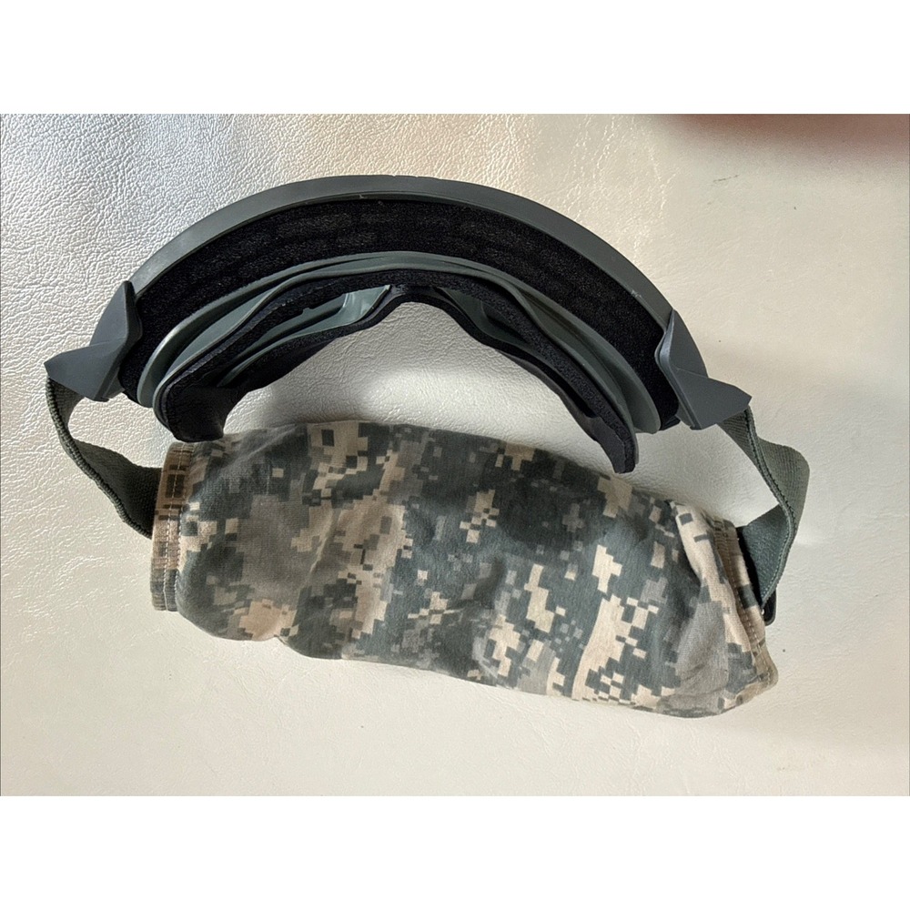 ESS Tactical Goggles Green Clear Lens W/ ACU Camo Cover Military Eye Pro - Picture 2 of 4